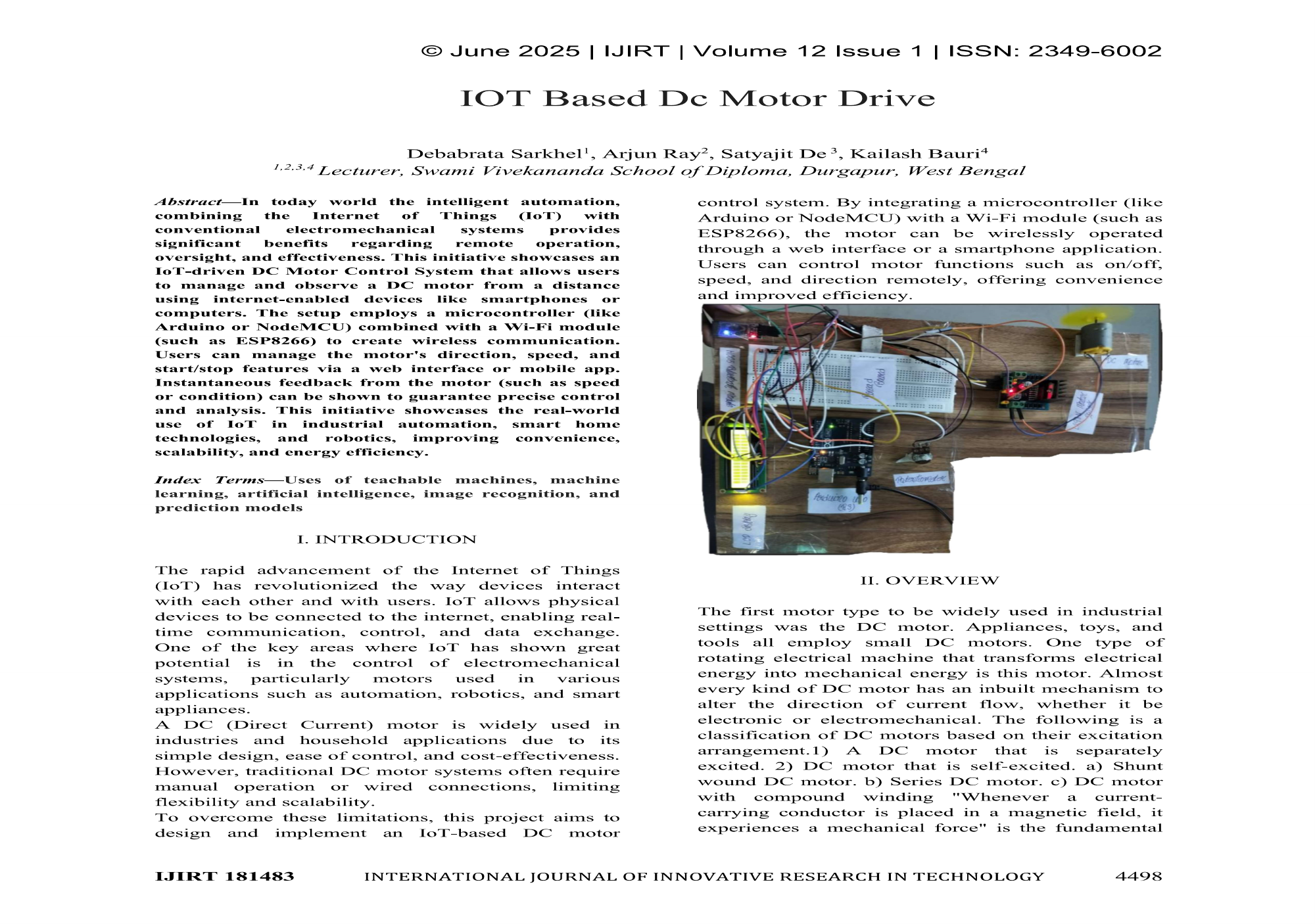 IOT Based DC Motor Drive